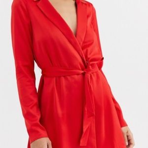 Blazer Style Wrap Mini Dress